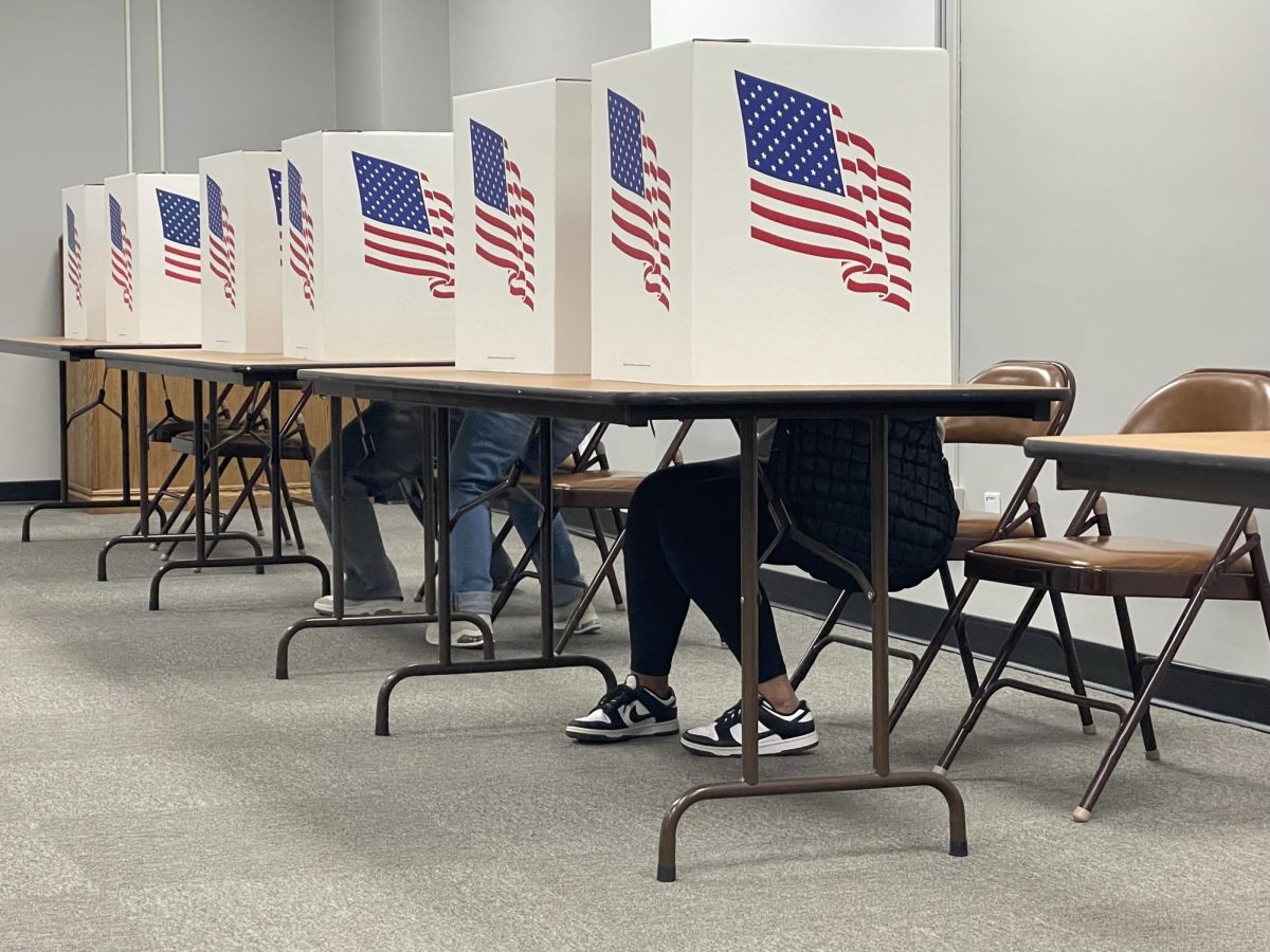 Voters cast their ballots at the Cerro Gordo County Courthouse this past Saturday. 