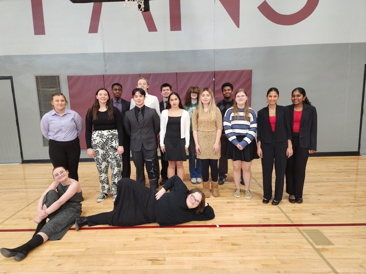 Front row: Julia Hines, Kai Tietz  Middle row: Rain Sanchez Tyandre', Ryleigh Penn, Alfonso Villarreal, Isobella Villarreal, Maya Sajadian, Reid Carolus, Sofia Emami-Ahari, Kaitlyn Thangaraj Back row: Justin Nkazi, Max Tripp, Karson Willier, Max Shelton, Samuel Marenge