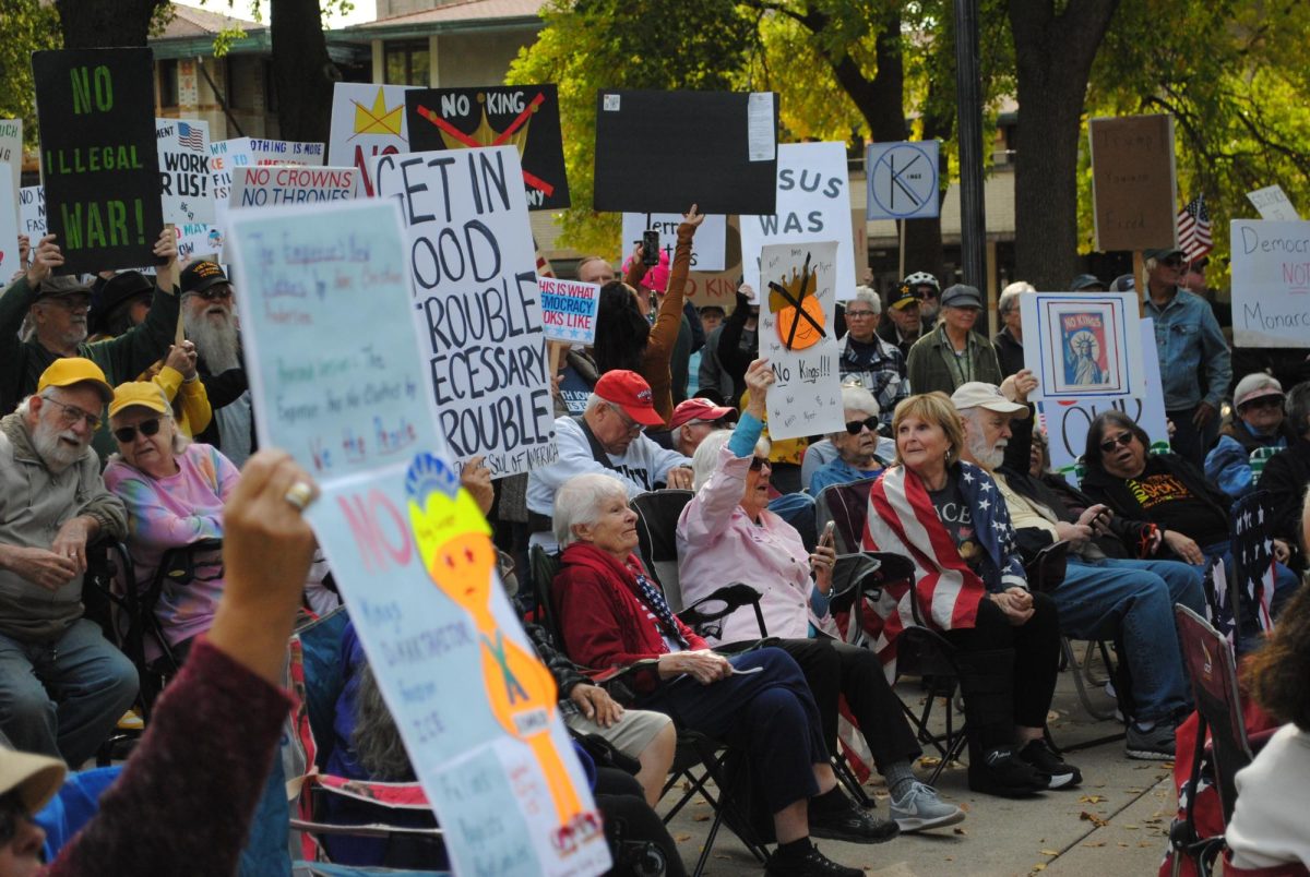 No Kings Protest in Central Park, Mason City Oct. 18