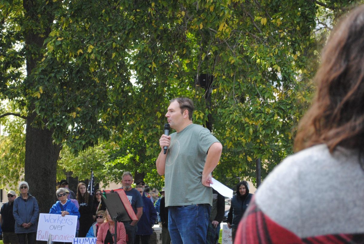Jeremy True, No Kings Speaker and former democratic candidate for Iowa House.