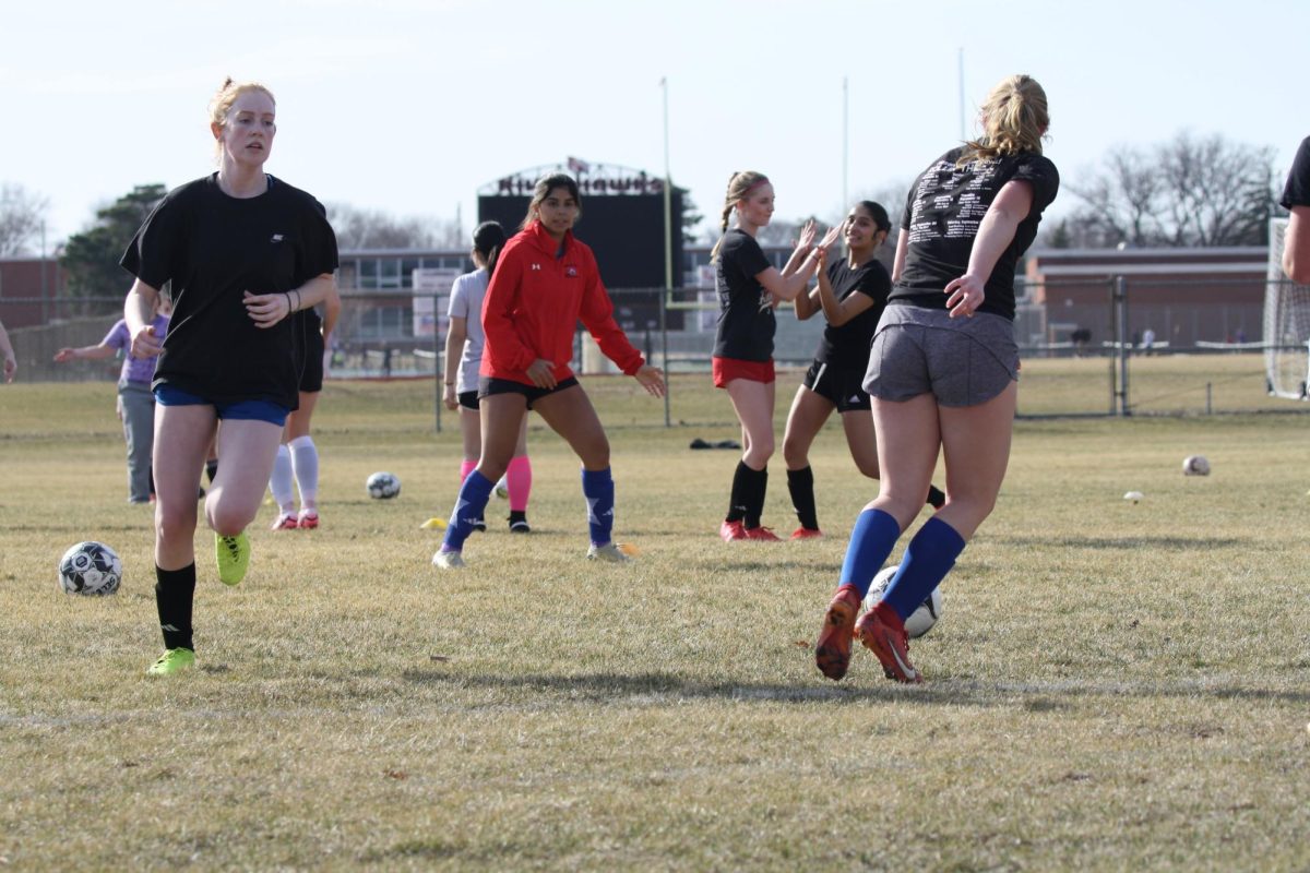 Magalli Gonzalez in soccer practice in 2025.